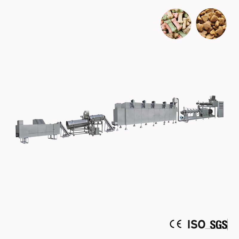China jinan single screw extruder pet chew food machinery plant