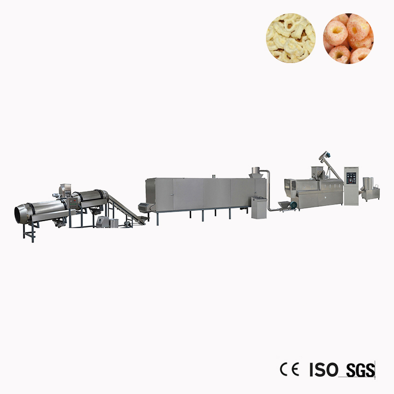 corn rice puff inflat snacks processing machinery 100kg/h
