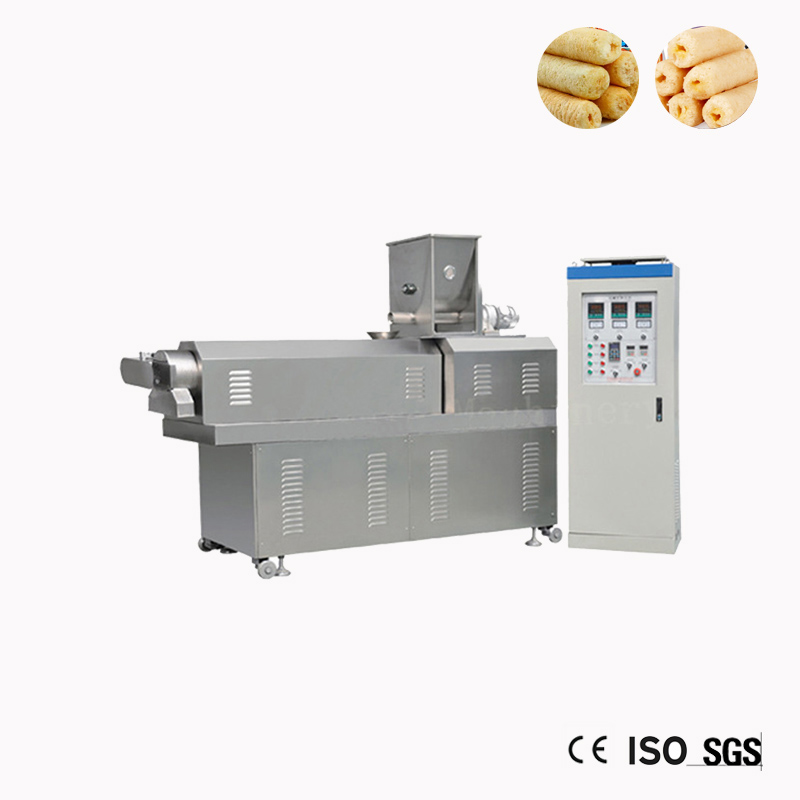 wheat corn flour snack extruder machine processing